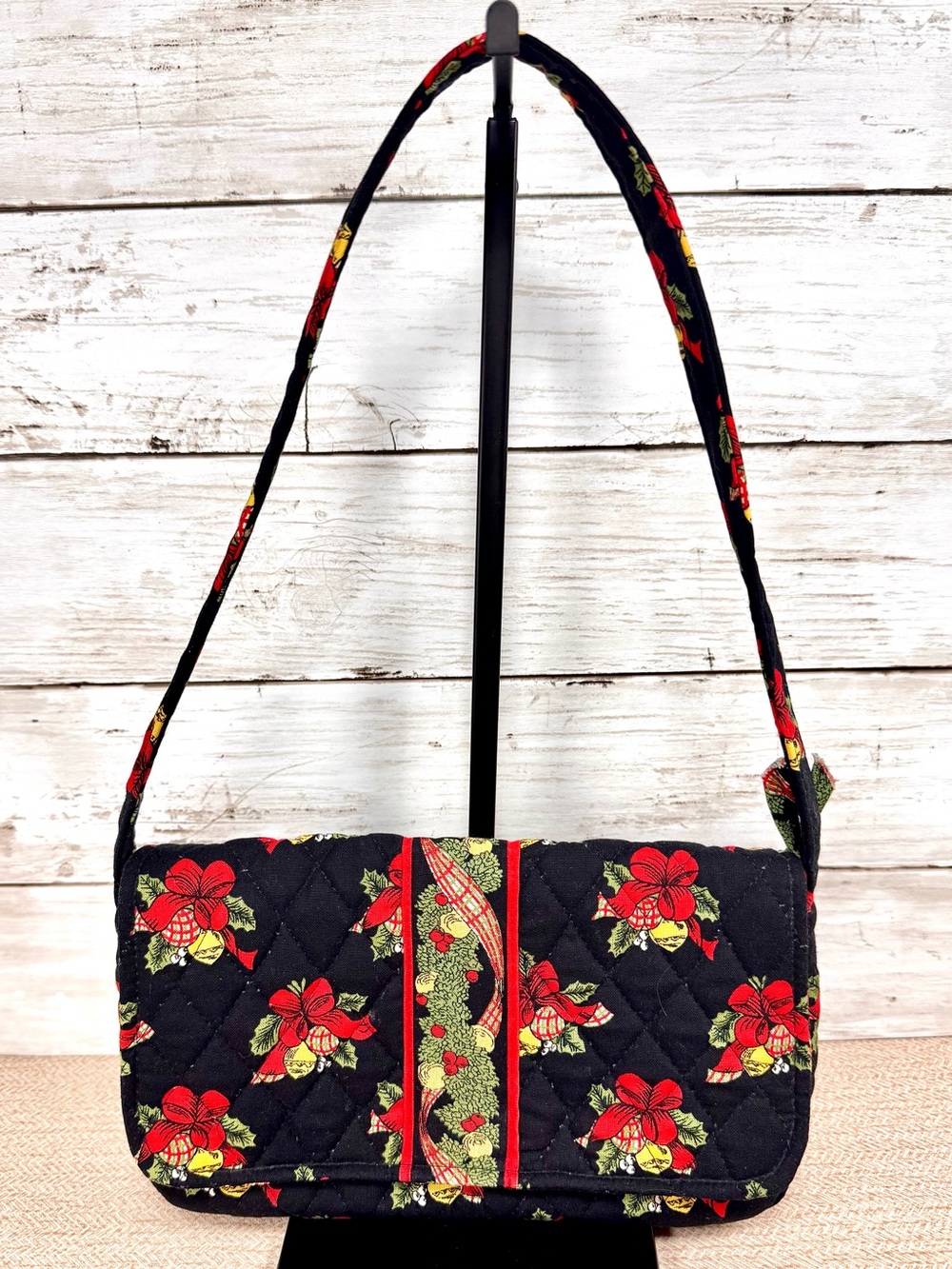 Vintage Vera Bradley Jilly Hens N Holly Shoulder Bag